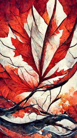 maple leaf illustration concept designの写真素材
