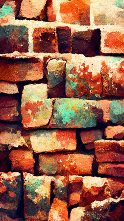 old brick wall texture grunge backgroundの写真素材