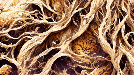 Lion mane texture background designの写真素材