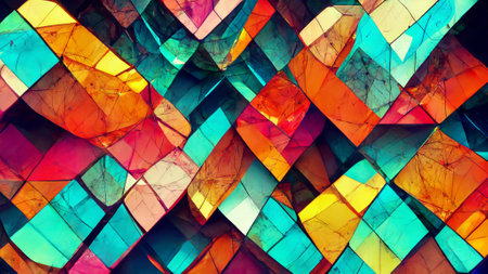 multilayer pattern of interlocking gems diamondsの写真素材