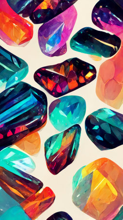multilayer pattern of interlocking gems diamondsの写真素材
