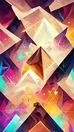 space geometric magic square backgroundの写真素材