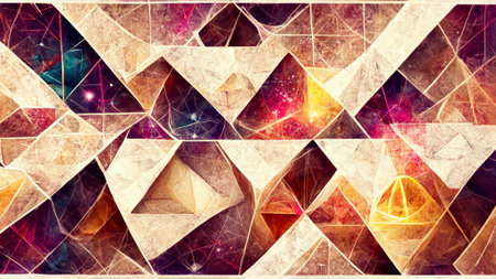 Triangle geometric magic square backgroundの写真素材