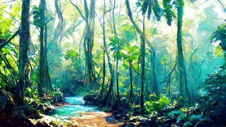 Tropical Rain forest Landscape Tropical forest Forestの写真素材