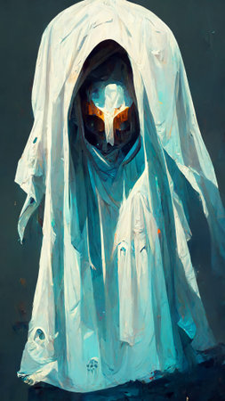 Halloween style ghost costume theme
