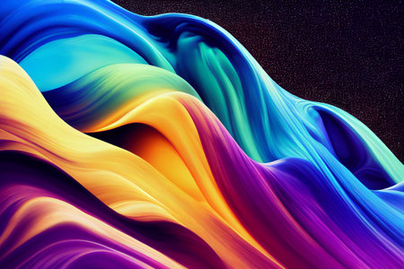 Beautiful colorful abstract wallpaper 3D rendering