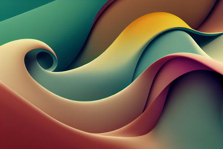 Beautiful colorful abstract wallpaper 3D renderingの写真素材