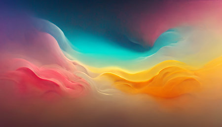 3d 8k 16k fluid pastel color paintbrush strokes 3D rendering