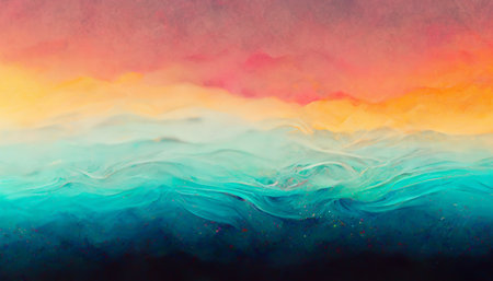 3d 8k 16k fluid pastel color paintbrush strokes 3D renderingの写真素材