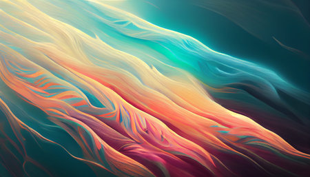3d 8k 16k fluid pastel color paintbrush strokes 3D rendering