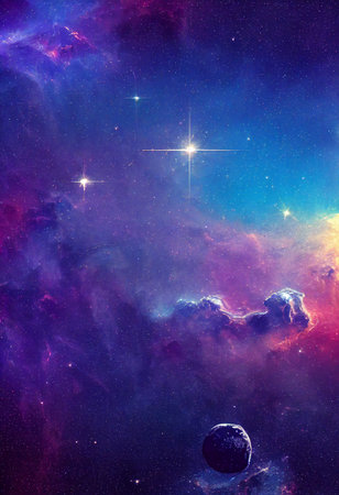 HD Wallpaper of space stars galaxy nebula 3D rendering