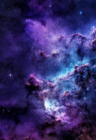 HD wallpaper space nebula stars universe colorful dark blue 3D rendering