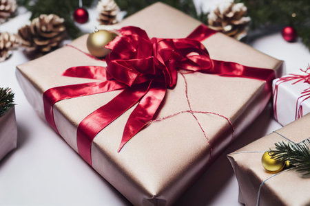 Christmas Gift Wrapping 3D illustration