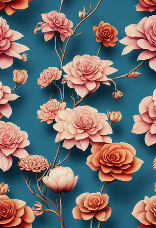 intricate floral pattern photorealistic highly detailの写真素材