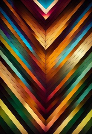 Geometric abstract colorful glass 3D renderingの写真素材