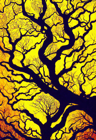 intricate trees fantasy forest line art beautiful