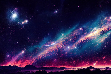 dazzling starry sky cosmic starry sky background material