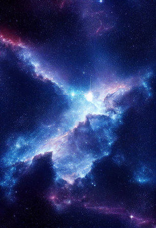 dazzling starry sky cosmic starry sky background materialの写真素材