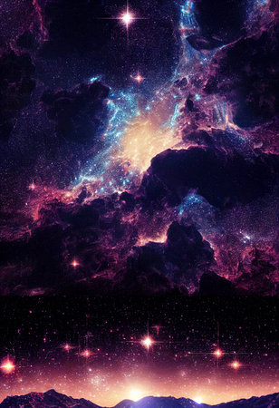 dazzling starry sky cosmic starry sky background material