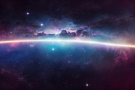 dazzling starry sky cosmic starry sky background materialの写真素材