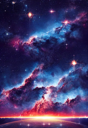 dazzling starry sky cosmic starry sky background material