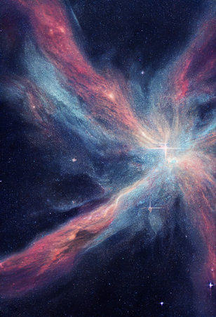 Starry universe galaxy renderings concept map