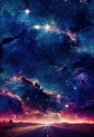 dazzling starry sky cosmic starry sky background material