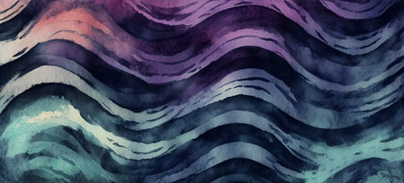 Watercolor textured waves black pastel color wavy background