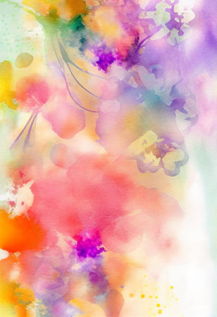 Watercolor painting for Mothers Day abstract backgroundの写真素材