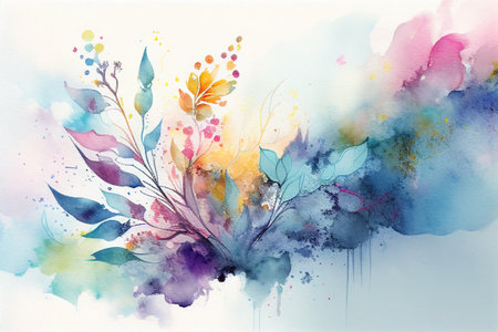Watercolor painting for Mothers Day abstract backgroundの写真素材
