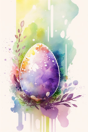 Easter watercolor abstract background for business designの写真素材