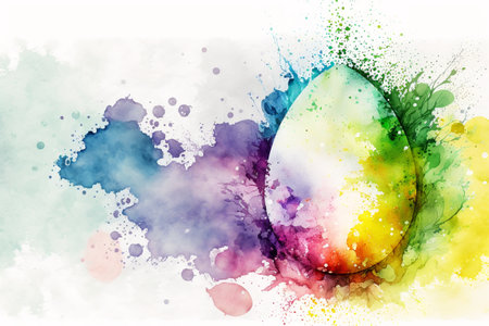 Easter watercolor abstract background for business designの写真素材