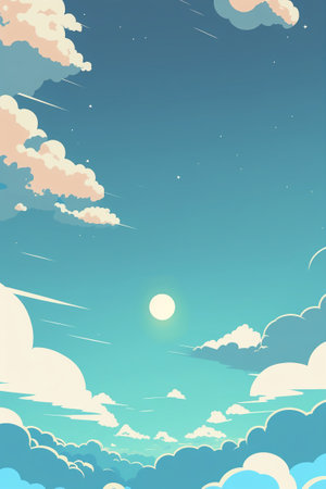 2D flat clean sky pattern backgroundの写真素材