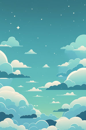 2D flat sky pattern backgroundの写真素材