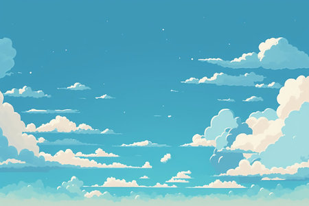 2D flat clean sky pattern backgroundの写真素材