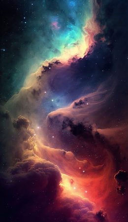 Beautiful colorful galaxy background illustration