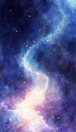 Watercolor dazzling starry sky wallpaper universe starry sky