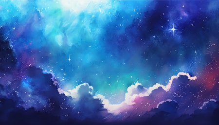 Watercolor dazzling starry sky wallpaper universe starry sky