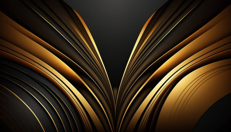 Black cool golden gradient background
