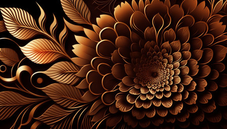 illustration art flower pattern backgroundの写真素材