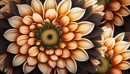 illustration art flower pattern backgroundの写真素材