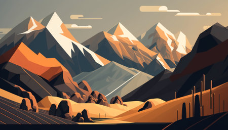 Background image of hills mountains and cliffsの写真素材