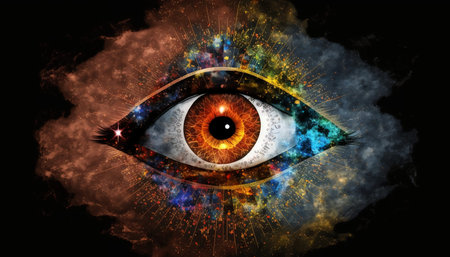 Eye of Providence galaxy clourfulの写真素材