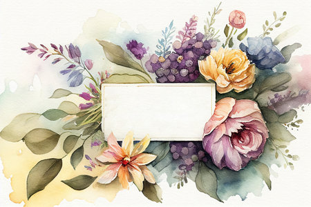 Favorite Mothers Day watercolor illustrationの写真素材