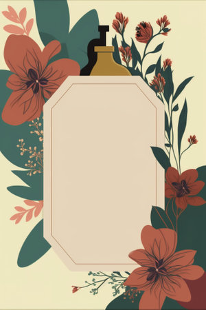 2d flat Mothers Day invitation cardの写真素材