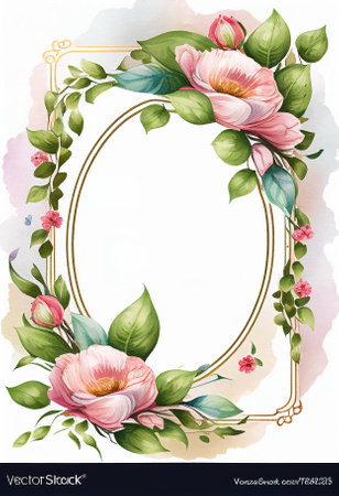 Watercolor Mothers Day decorative ornate frameの写真素材