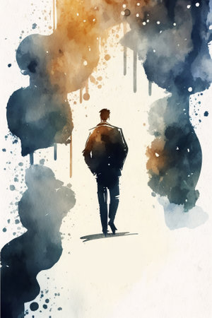 fathers day watercolor abstract background for card designの写真素材