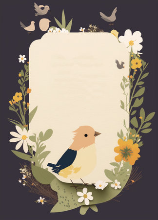 2d flat colorful Easter invitation card white backgroundの写真素材