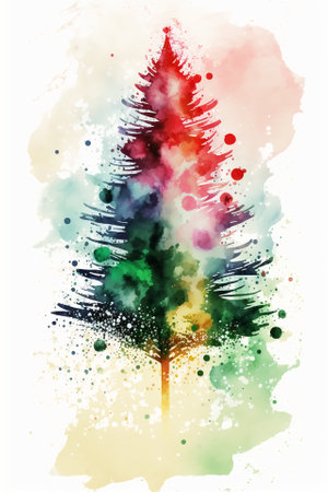Christmas watercolor abstract background for business design,Generative AIの素材