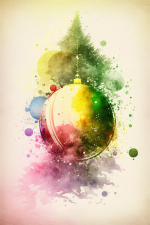 Christmas watercolor abstract background for business design,Generative AIの素材